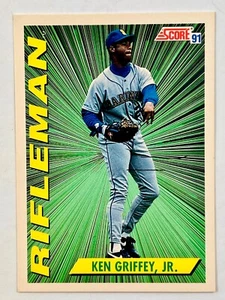 1991 Score Baseball MLB Ken Griffey Jr. Rifleman Seattle Mariners Card #697  C1 - Picture 1 of 2