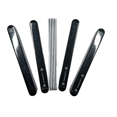 Flowery 25-Pack Double-Sided Nail Files - 100/180 Grit Emery Boards, Black - Image 1 of 2