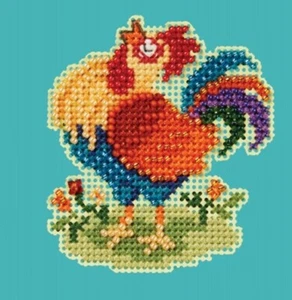 Papa Rooster - Spring Bouquet 2024 Mill Hill Counted Glass Bead Kit w/Treasure - Picture 1 of 1