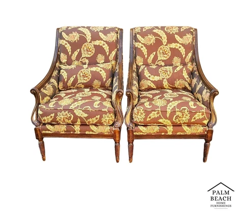 Antique Pair of Silk Armchairs by ROBERT ALLEN Cover