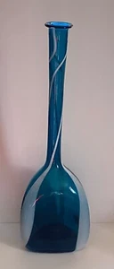 Toscana Alrose Italian Blue & White Glass Bottle - Picture 1 of 10
