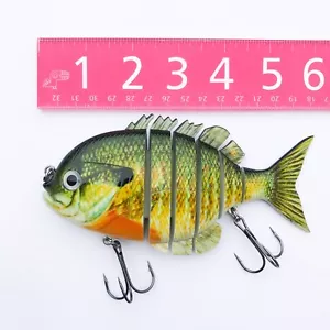 6 inch Blue Gill Fishing Lure crank bait swimbait for Large Mouth Bass, Musky, - Picture 1 of 7