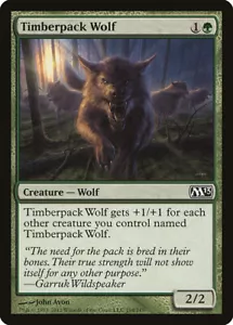 TIMBERPACK WOLF x4 mtg EX/NM M13 Magic Core 2013 comune - Foto 1 di 1