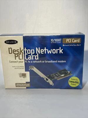 Belkin Desktop Network PCI Card F5D5000  10/100BT Ethernet - NEW SEALED - Image 1 of 4