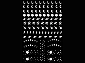 Celestial Bits 105 pcs White Fused Glass Decals - Picture 1 of 2