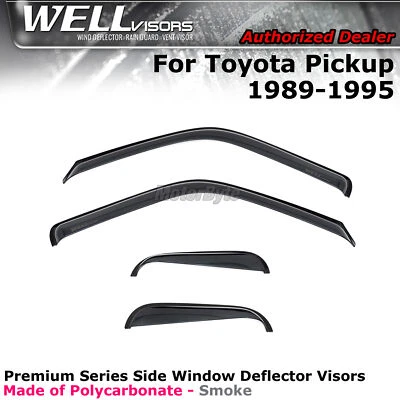 Viseras de ventana WellVisors para camioneta Toyota 1989-1995 tinte de humo serie Premium Foto 1 de 4