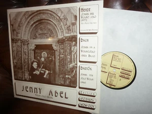 Henze Bach Bartok, Jenny Abel Violin Solo Recital, WOW 001 LP, 12" 1979 NM - Imagen 1 de 4