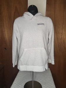 Official Puma Merchandise Girl's White Fleece Logo Hoodie Size Medium 10/12 - Picture 1 of 3