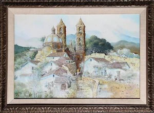Frank Moss Hamilton, On the Steps of Santa Prisca - Taxco, Mexico, Gouache on Pa - Picture 1 of 2