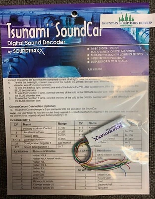 Soundtraxx 829100 DCC Tsunami Soundcar Sound Decoder N HO O G Scales | $5 Offer - Image 1 of 4