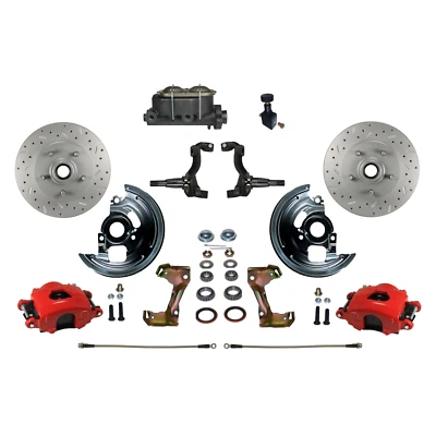 Frenos LEED - RFC1002-305X Kit Delantero Manual con Rotores Perforados y Pinzas Rojas Foto 1 de 4