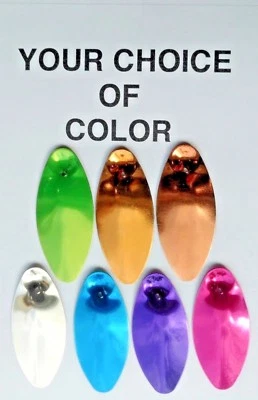 FISHGRUB BLADES 10 IN-LINE SIZE #7 SPINNER BLADES SAME AS PANTHER MARTIN size is 2 3/8 inch