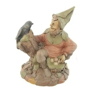 Tom Clark Gnome ""FOSTER"" 1991 großer Zwerg mit Vogel Sammlerstück Vintage Fantasie - Bild 1 von 7