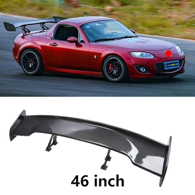 For Mazda Miata MX-5 47" Fiber Rear Trunk Spoiler Wing Adjustable GT-Style — 第 1/4 张图片