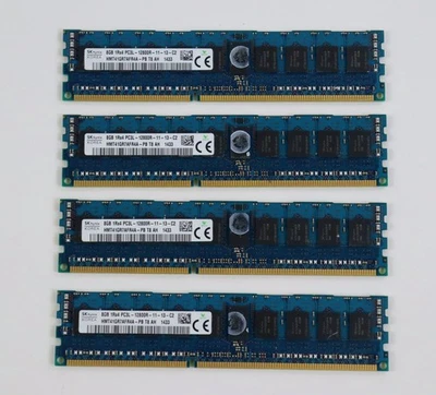 Hynix 32GB(4x8GB) PC3L-12800R HMT41GR7AFR4A-PB ECC Reg Server Memory - Image 1 of 3