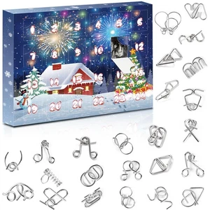 Metallpuzzle Adventskalender Knobelspiele Kinder & Erwachsene Weihnachtskalender - Bild 1 von 7
