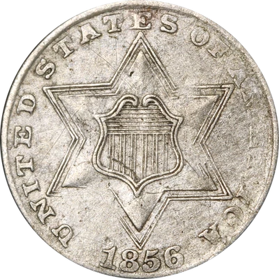 1856 Three (3) Cent Silver - Image 1 of 2