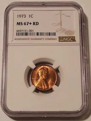 NGC 1973 Lincoln Memorial Cent Unc MS67+ RED - Image 1 of 4
