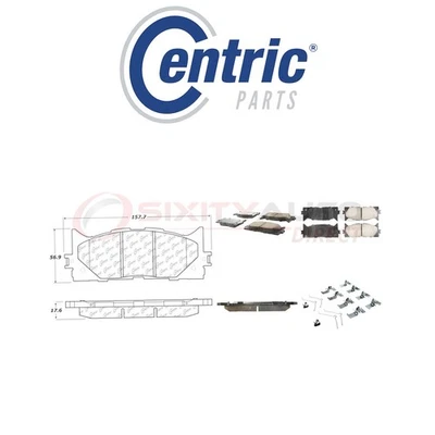 Centric Ceramic Disc Brake Pads w Shims for 2007-2017 Lexus ES350 3.5L V6 - xd Foto 1 de 4