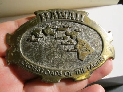 老式夏威夷州太平洋主题皮带扣 - GW-26 — 第 1/3 张图片