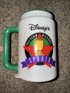 WALT DISNEY WORLD Vintage 1990's All-Star Resort Sports Cup TRAVEL MUG - Picture 1 of 5