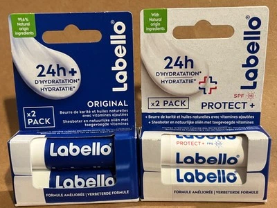 Labello Original Care & MED Protection DUO Lip Balm Stick 4.8g Each New - Image 1 of 2