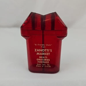 Salero y pimentero publicitario promocional vintage Zanotti's Market Hyde Park - Imagen 1 de 7