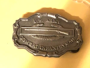 Vintage Bergamot Brass Works Gürtelschnalle US Army Combat Infantryman 1988 - Bild 1 von 6