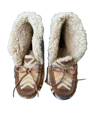UGGxPendleton Alena Moccasin Slippers Womens 7–7.5 Blue Shearling Indoor Outdoor - Image 1 of 4