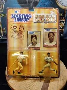 1989 Starting Lineup Baseball Greats Carl Yastrzemski Henry Hank Aaron Kenner - Picture 1 of 7