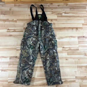 Cabelas Dry Plus Insulated Bib Overalls Mens XL Camo Advantage Timber EUC Heavy - Picture 1 of 13