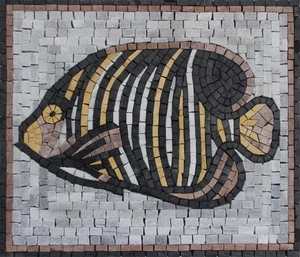 Mosaic Marble Colorful Fish ANIMAL Design Tile - Picture 1 of 1