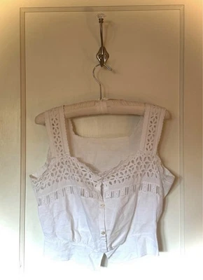 "Cubierta corsé eduardiana blanca - 36"" busto 28"" cintura" Foto 1 de 2