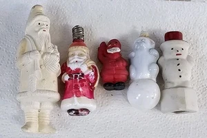 Christmas Theme Lot 1 Irwin Plastic Santa Clause 1 Light Bulb As Is Please Read - Picture 1 of 21