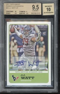 2011 Topps Magic J.J. WATT AUTO BGS 9.5 ROOKIE RARE SIGNED #53 - Picture 1 of 2