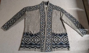 Margeaux & Ellie Women Size 2X Multi-Color Acrylic Open Front Cardigan Sweater25 - Picture 1 of 8