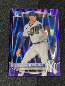 Chase Hampton 2025 Bowman Chrome Purple Lava BCP-57 /250 Yankees - Picture 1 of 2