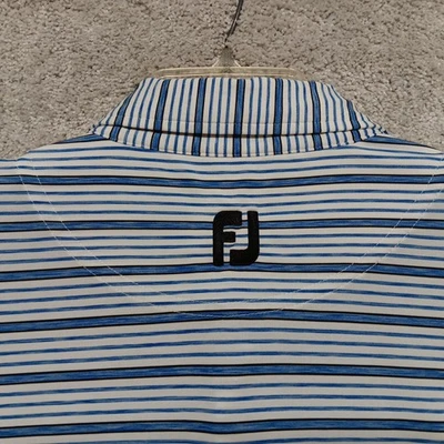 Camisa polo de golf FootJoy para hombre XL piqué a rayas elástica rendimiento manga corta Foto 1 de 4