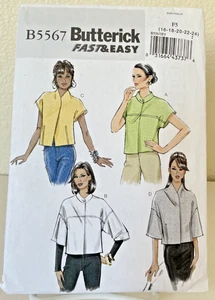 Butterick Sewing Pattern 3/4 Sleeve Jacket B5567 WMS SZ 16-24 - Picture 1 of 2