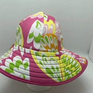 Sombrero de sol reversible rosa Hanna Anderson talla mediana  - Imagen 1 de 5