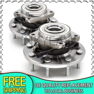 Pair 4WD Front Wheel Hub Bearing For 2011-19 Chevy Silverado GMC Sierra 3500 HD - Picture 1 of 6