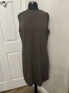 Vestido Chico's Doble Diamante Tejido Cuello Simulado Negro Tostado Talla 2 (EE. UU. Grande 12) - Imagen 1 de 7