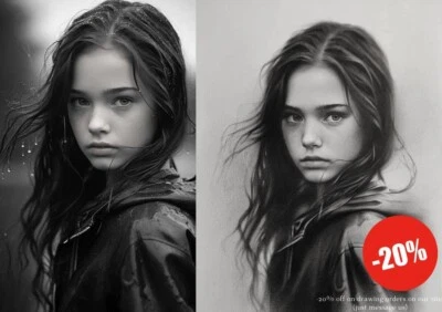 Retrato Personalizado Realista Mano Pintura Original Pincel Seco al Óleo como Regalo Único Foto 1 de 3