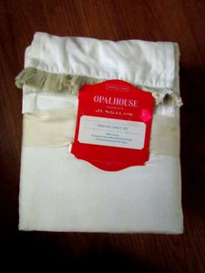 🌿OPALHOUSE JUNGALOW Fringe Boho Cotton Percale Sheet Set TWIN-XL Cream Oeko Tek - Picture 1 of 4