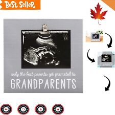 Sonogram Photo Frame for Grandparents - Pregnancy Announcement Accessory - Gray
