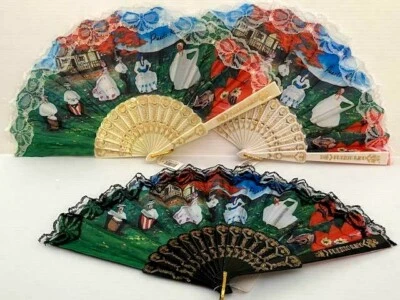 СУВЕНИР ТАНЦОРОВ БОМБА И ПЛЕНА РУЧНОЙ ВЕНТИЛЯТОР ПУЭРТО-РИКО РИКАН БОРИКУА - Изображение 1 из 4