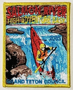 Grand Teton Council (ID) 2003 Salmon River High Adventure Base Pocket Patch BSA - Bild 1 von 1
