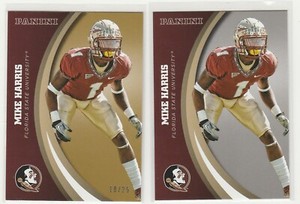 MIKE HARRIS 2015 FLORIDA STATE PANINI COLLEGE #41 GOLD PARALLEL SERIAL #'D /25