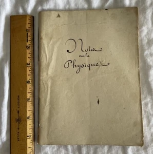 Physics Antique French Handwritten Manuscript Meteorologie - Picture 1 of 8