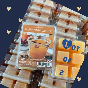 Scentsationals PUMPKIN CIDER Scented Wax Bar Lot 2 Wax Brick 2.5oz For Warmer - Picture 1 of 9